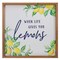 Northlight 16" Wooden Framed "When Life Gives you Lemons" Metal Sign Spring Wall Decor